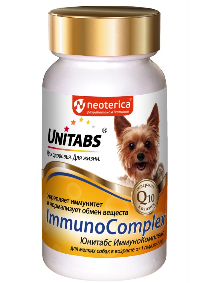 Unitabs (Юнитабс) ImmunoComplex Витаминно-минеральный комплекс для мелких собак для иммунитета, 100 таб.