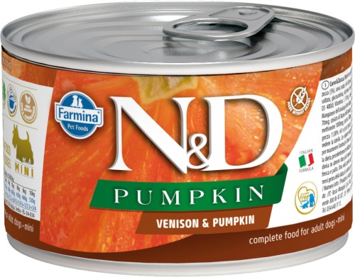 Farmina N&amp;D (Фармина НД) Pumpkin Mini Консервы беззерновые для взрослых собак мелких пород с олениной и тыквой 140 г