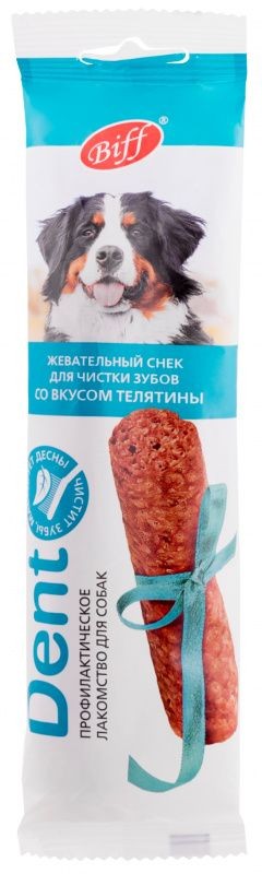 Biff Dent Лакомство для собак крупных пород Жевательный снек со вкусом телятины 1 шт