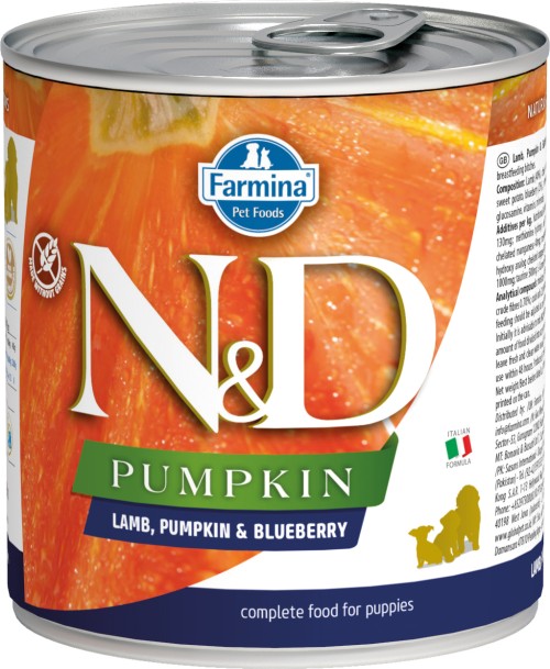 Farmina N&amp;D (Фармина НД) Pumpkin Puppy Консервы беззерновые для щенков всех пород с ягненком, тыквой и черникой 285 г