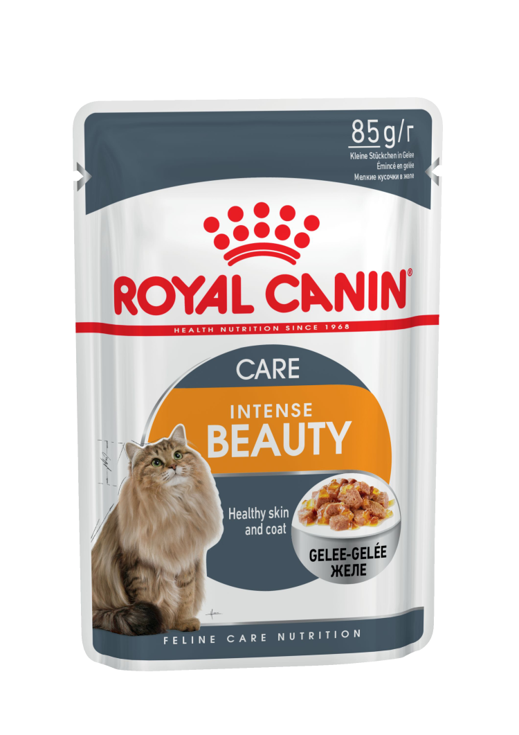 Royal Canin (Роял Канин) Intense Beauty (Gelee) - Влажный корм для поддержания красоты шерсти кошек с Желе (Пауч)