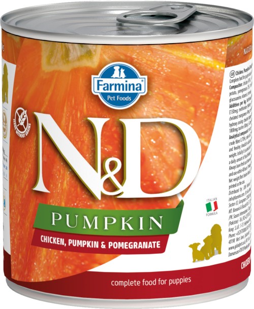 Farmina N&amp;D (Фармина НД) Pumpkin Puppy Консервы беззерновые для щенков всех пород с курицей, тыквой и гранатом 285 г
