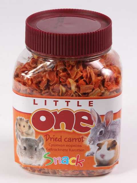 Little One (Литл Ван) Лакомство для грызунов Сушеная морковь 200 г (банка)