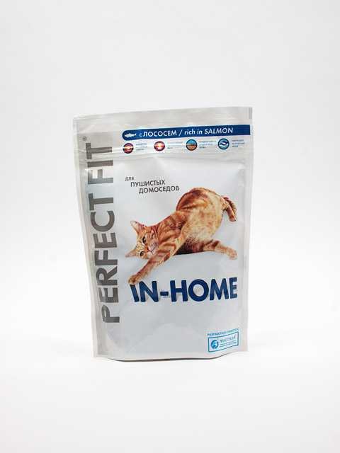 Perfect Fit (Пёрфект Фит) In-Home - Корм для домашних кошек с лососем 650 г
