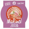 Molina влажный корм (ламистер) для взрослых кошек, цыпленок и лосось в желе, 75 г