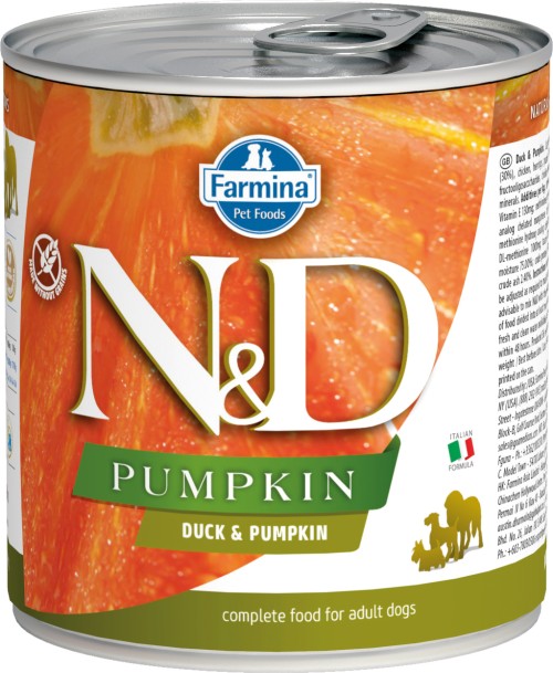 Farmina N&amp;D (Фармина НД) Pumpkin Консервы беззерновые для взрослых собак всех пород с уткой и тыквой 285 г