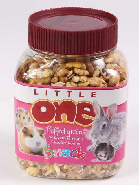 Little One (Литл Ван) Лакомство для грызунов "Воздушные зерна", 70 г (банка)