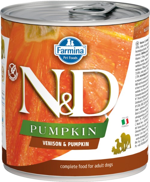 Farmina N&amp;D (Фармина НД) Pumpkin Консервы беззерновые для взрослых собак всех пород с олениной и тыквой 285 г