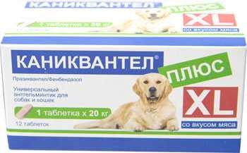Каниквантел плюс XL антигельминтик для собак, 1 табл\НЕТ ПОСТАВОК\  ЗАМЕНА: ДЕХИНЕЛ, ДРОНТАЛ, ФЕНИКВАНТЕЛ