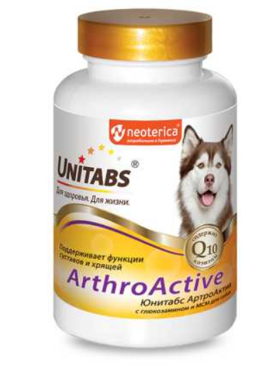 Unitabs (Юнитабс) ArthroActive  витаминно-минеральный комплекс для собак для суставов 100 табл