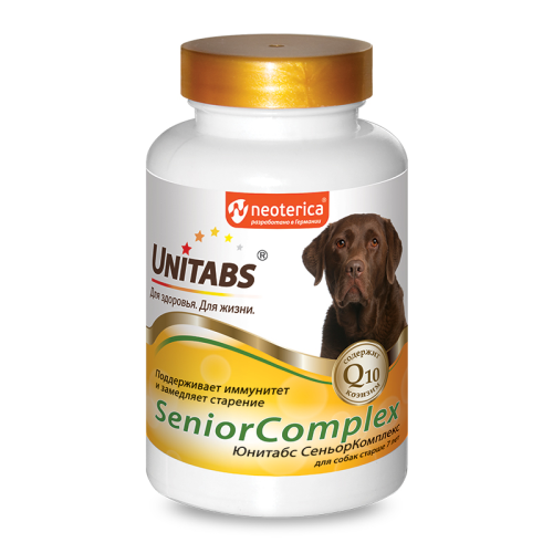 Unitabs (Юнитабс) SeniorComplex Витамины для собак старше 7 лет, 100 табл
