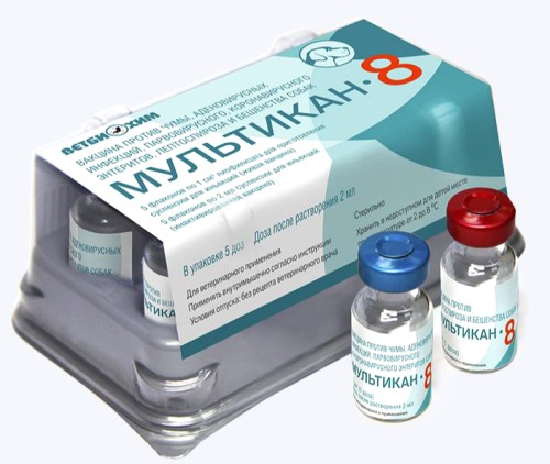 Вакцина Мультикан-8 для собак двухкомпонентная (1 доза - 2 фл.), Ветбиохим