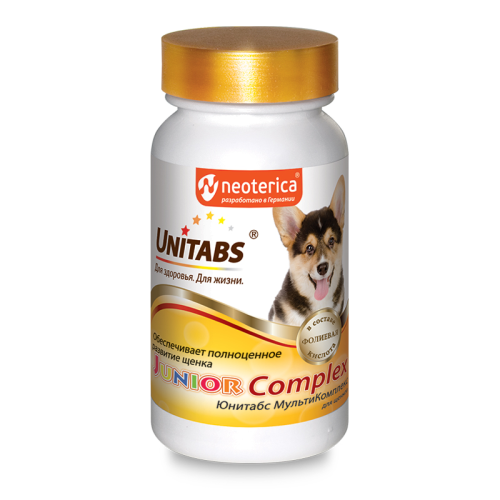Unitabs (Юнитабс) JuniorComplex Витаминно-минеральный комплекс для щенков, 100 табл