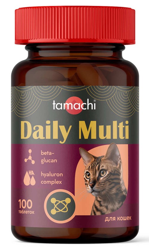 Tamachi Daily Multi (Тамачи Дэйли Мульти) Мультивитамины для кошек ежедневные, 100 таб.