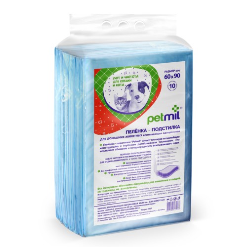 Пеленка-подстилка для животных 60*90 см, 5 шт Petmil