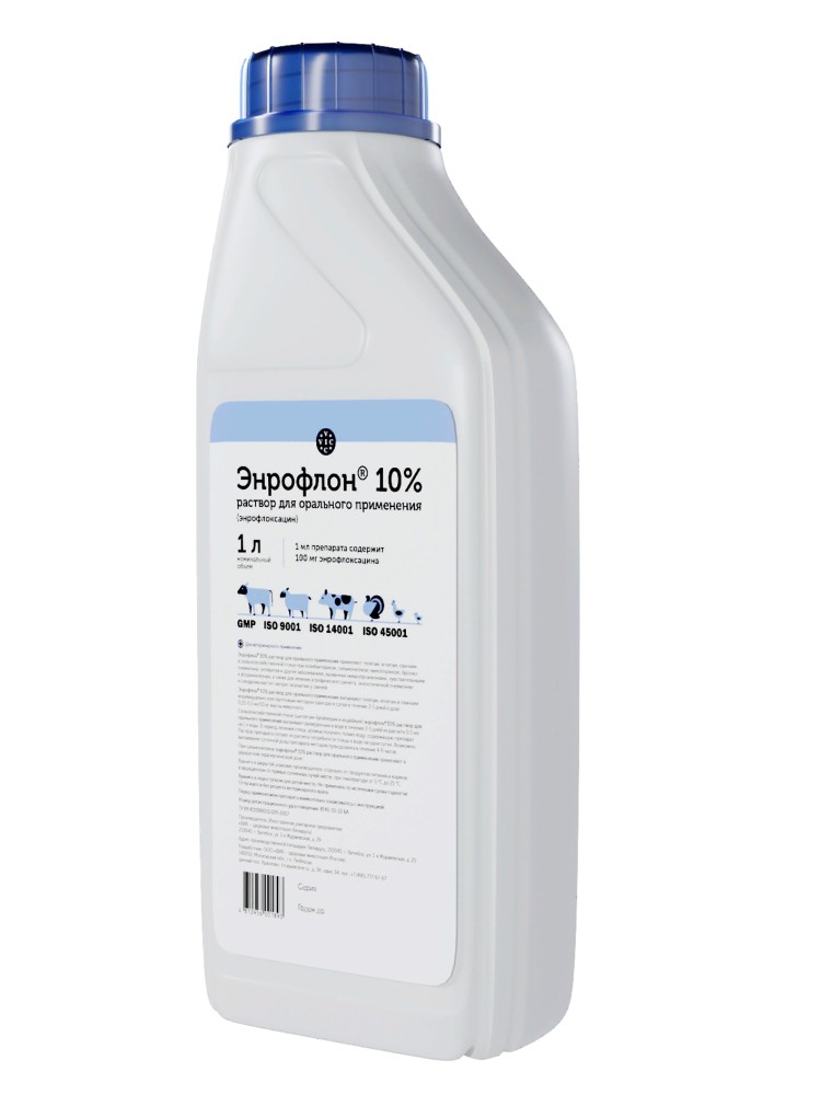 Энрофлон р-р пероральный 10%, 1 л