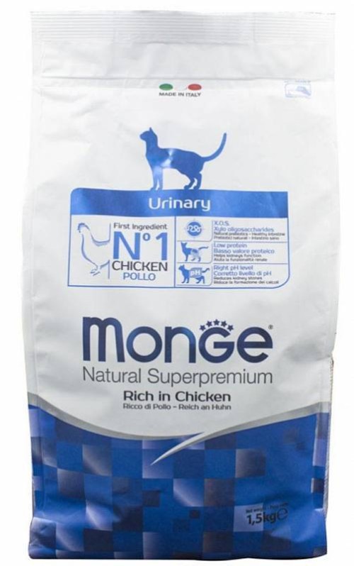 Monge Cat Daily Line Urinary Сухой корм для профилактики заболеваний почек у кошек, с курицей 1,5 кг