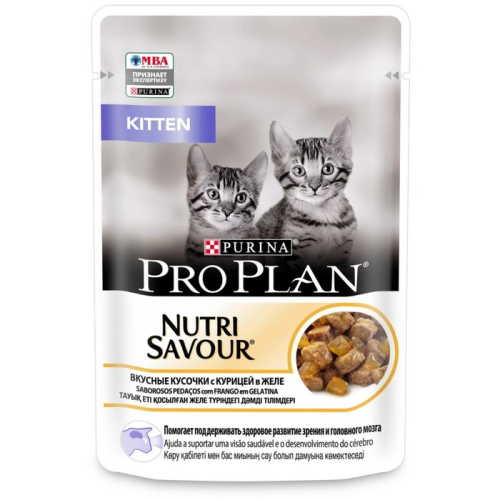 Purina Pro Plan (Пурина Про План) Nutri Savour Kitten Пауч для котят с курицей в желе 85 г 5 шт