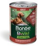 MONGE BWild Adult Корм влажный д/собак Ягненок с тыквой и кабачками 400 г