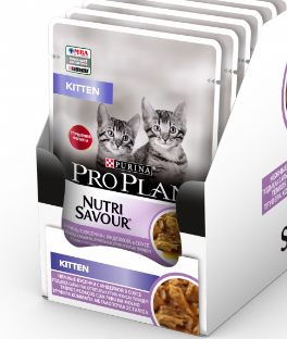 Purina Pro Plan (Пурина Про План) Nutri Savour Kitten Пауч для котят с индейкой в соусе 85 г 5 шт