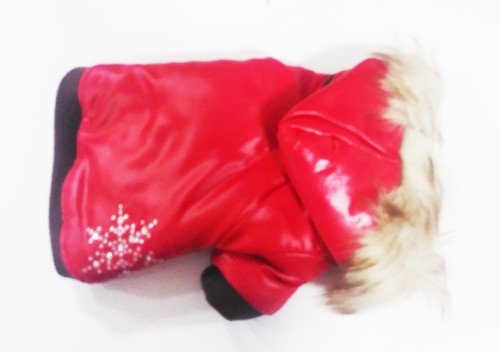 Puppy angel комбинезон теплый красный со снежинкой SM