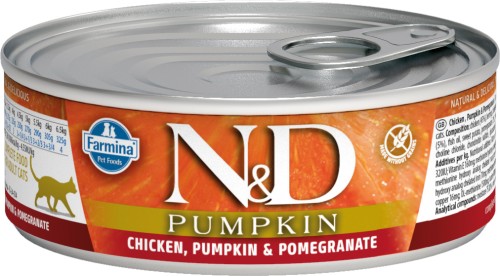 Farmina N&amp;D (Фармина НД) Pumpkin Консервы беззерновые для кошек с курицей, тыквой и гранатом 70 г