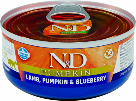 Farmina N&D (Фармина НД) Pumpkin Консервы беззерновые для кошек с ягненком, тыквой и черникой 70 г