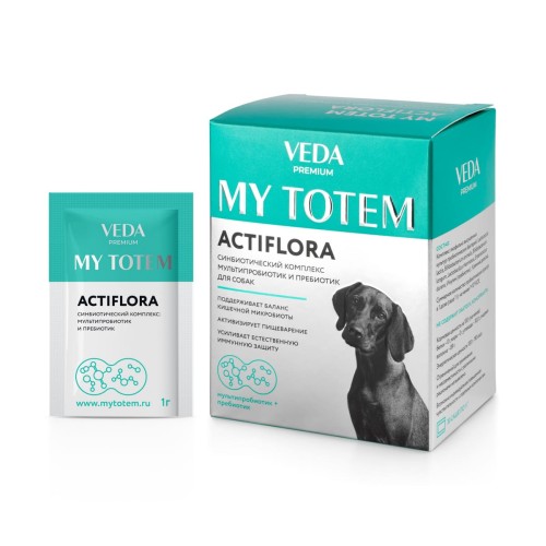 My totem Actiflora Актифлора синбиотический препарат для собак 1 шт (замена Форти Флоры) 
