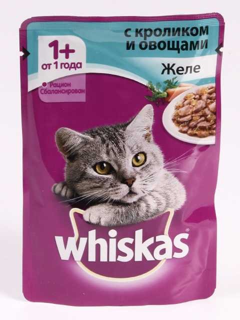 Whiskas (Вискас) - Влажный корм для кошек Желе с Кроликом и Овощами