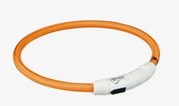 Ошейник светящийся для собак USB (6-ти расцветок) 35 см 