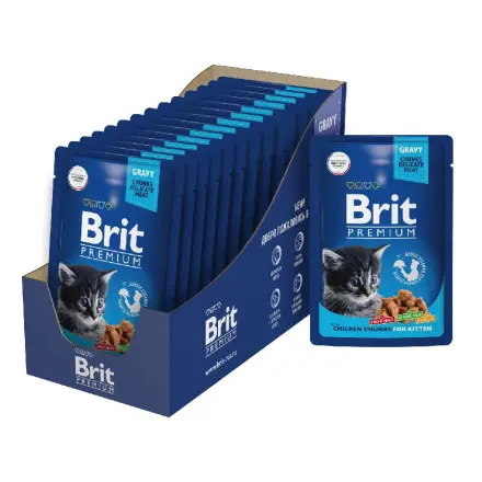 Brit Premium (Брит Премиум) Пауч для котят с цыпленком в соусе 85 г 5 шт