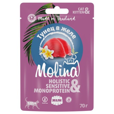 Molina (Молина) Пауч для взрослых кошек Тунец в желе 70 г
