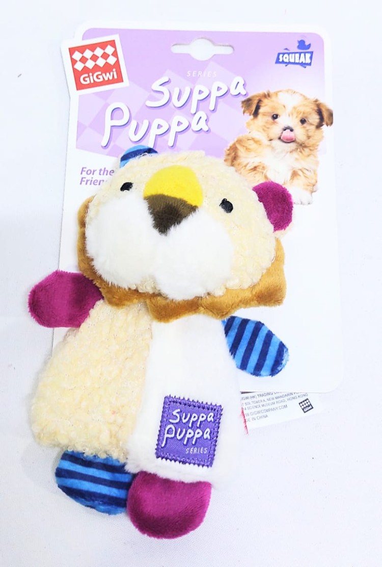 GIGWI (Гигви) Suppa Puppa Игрушка д/собак мягкая Лев с пищалкой