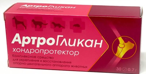 Артрогликан хондропротектор для животных, 30 табл. х 0,7 г