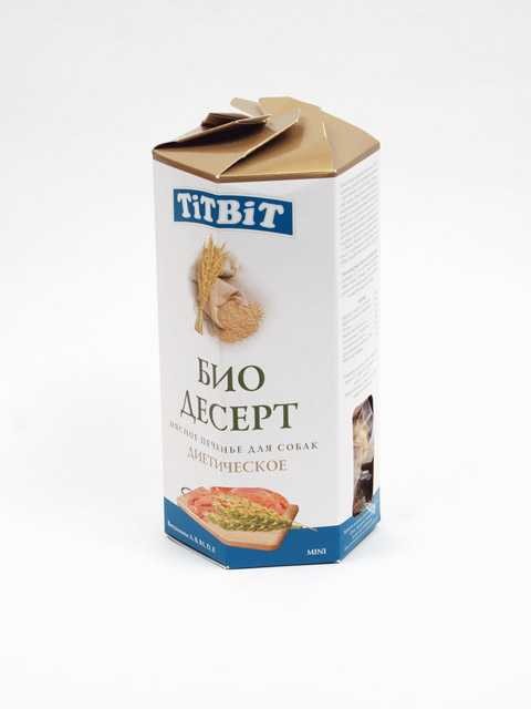 TiTBiT (ТиТБиТ) - Лакомство для собак Печенье мясное Био Десерт Standart Курица 350 г