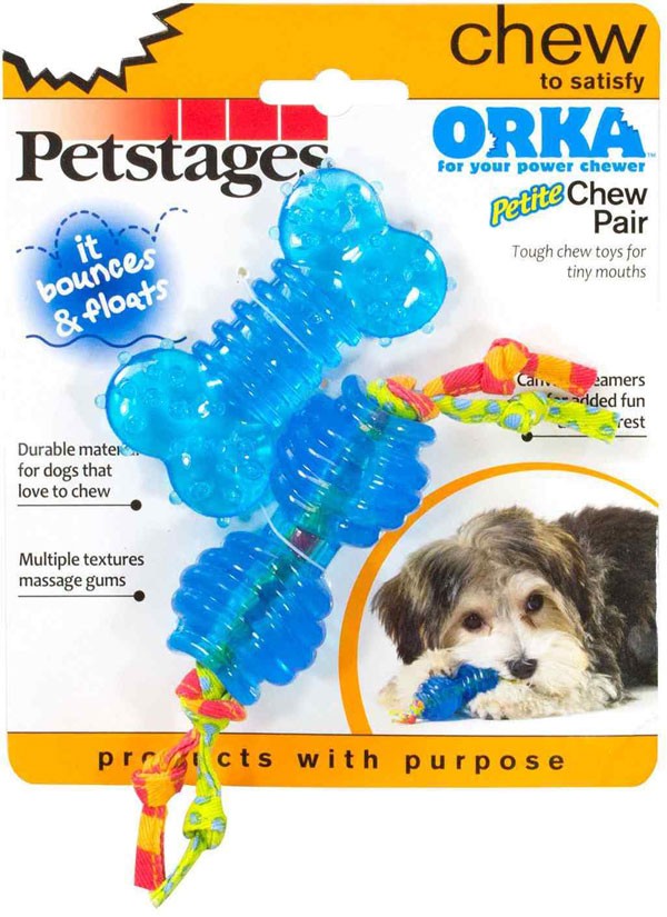 Petstages Orka MiniUltra - Игрушка для собак Набор "Косточка + Гантель"