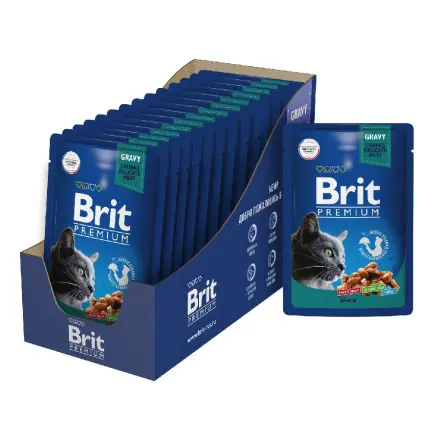 Brit Premium (Брит Премиум) Пауч для взрослых кошек с уткой в соусе 85 г 5 шт
