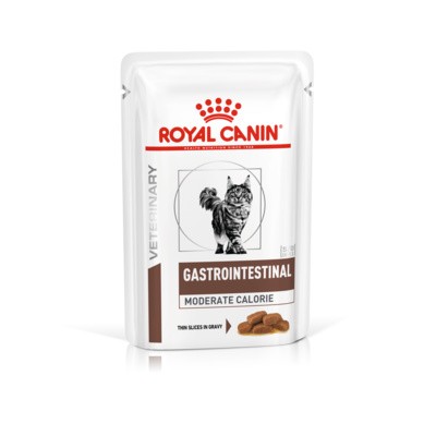 Royal Canin (Роял Канин) Gastro Intestinal Moderate Calorie - Диетический корм для кошек при Проблемах ЖКТ, Пищеварения (Пауч), 85 гр 