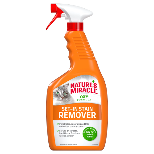 Nature's Miracle Oxy Уничтожитель пятен и запахов от кошек, Окси-формула, спрей 709 мл