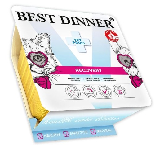 Best Dinner Vet Profi Recovery Влажный корм повышенной калорийности и питательности для кошек и собак, 100 г