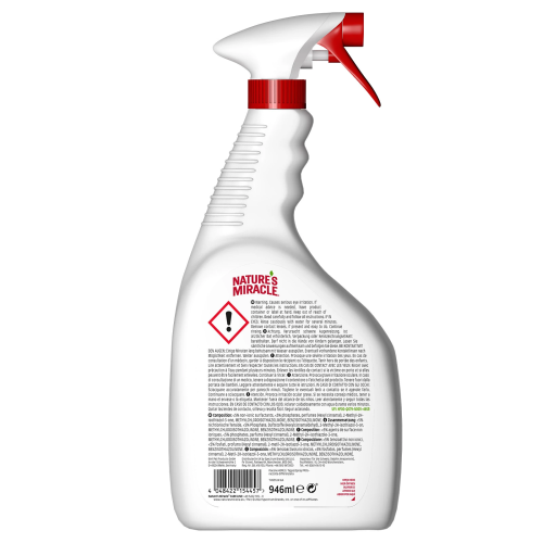 Nature's Miracle Cat Stain &amp; Odor Remover Уничтожитель пятен и запахов от кошек, универсальный с ароматом дыни, спрей 946 мл