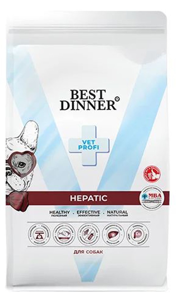 Best Dinner Vet Profi Hepatic Сухой корм при заболеваниях печени у взрослых собак всех пород, 2 кг
