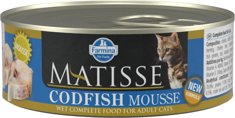 Farmina Matisse (Матисс) Консервы для кошек мусс с треской 85 г