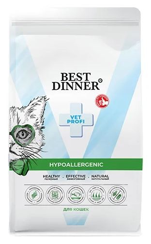 Best Dinner Vet Profi Hypoallergenic Сухой корм для кошек при пищевой аллергии и непереносимости
