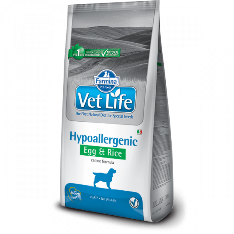 Farmina (Фармина) Vet Life Hypoallergenic Egg & Rice Сухой лечебный гипоаллергенный корм для собак с яйцом и рисом 2 кг