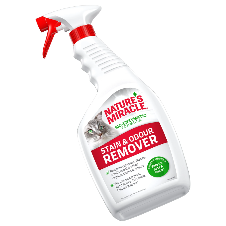 Nature's Miracle Cat Stain & Odor Remover Уничтожитель пятен и запахов от кошек, универсальный, спрей 709 мл