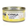 EliteCat консервы для кошек Мусс «Курица с рыбьим жиром», полнорационный, 80 г