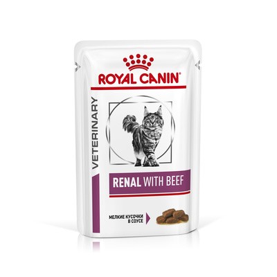 Royal Canin Renal Feline Beef - Диетический корм с Говядиной при почечной недостаточности (Пауч)