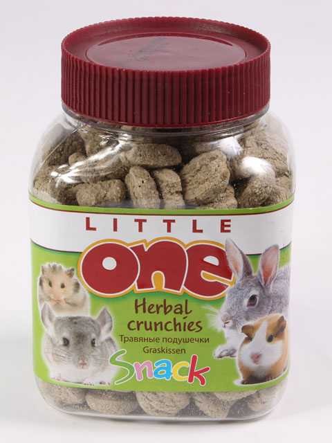 Little One (Литл Ван) Лакомство для грызунов "Травяные подушечки", 100 г (банка)