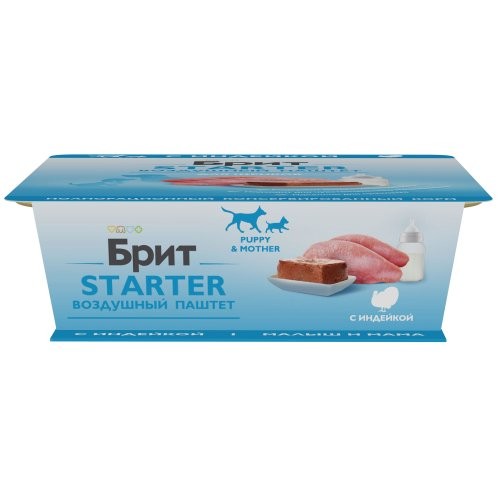Brit Premium (Брит Премиум) Starter Воздушный паштет, Индейка, для щенков мелких пород, 100 г